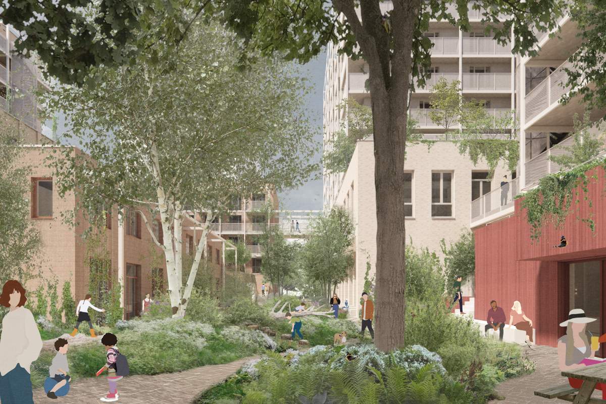  Binnentuin richting park Landlab/ANA