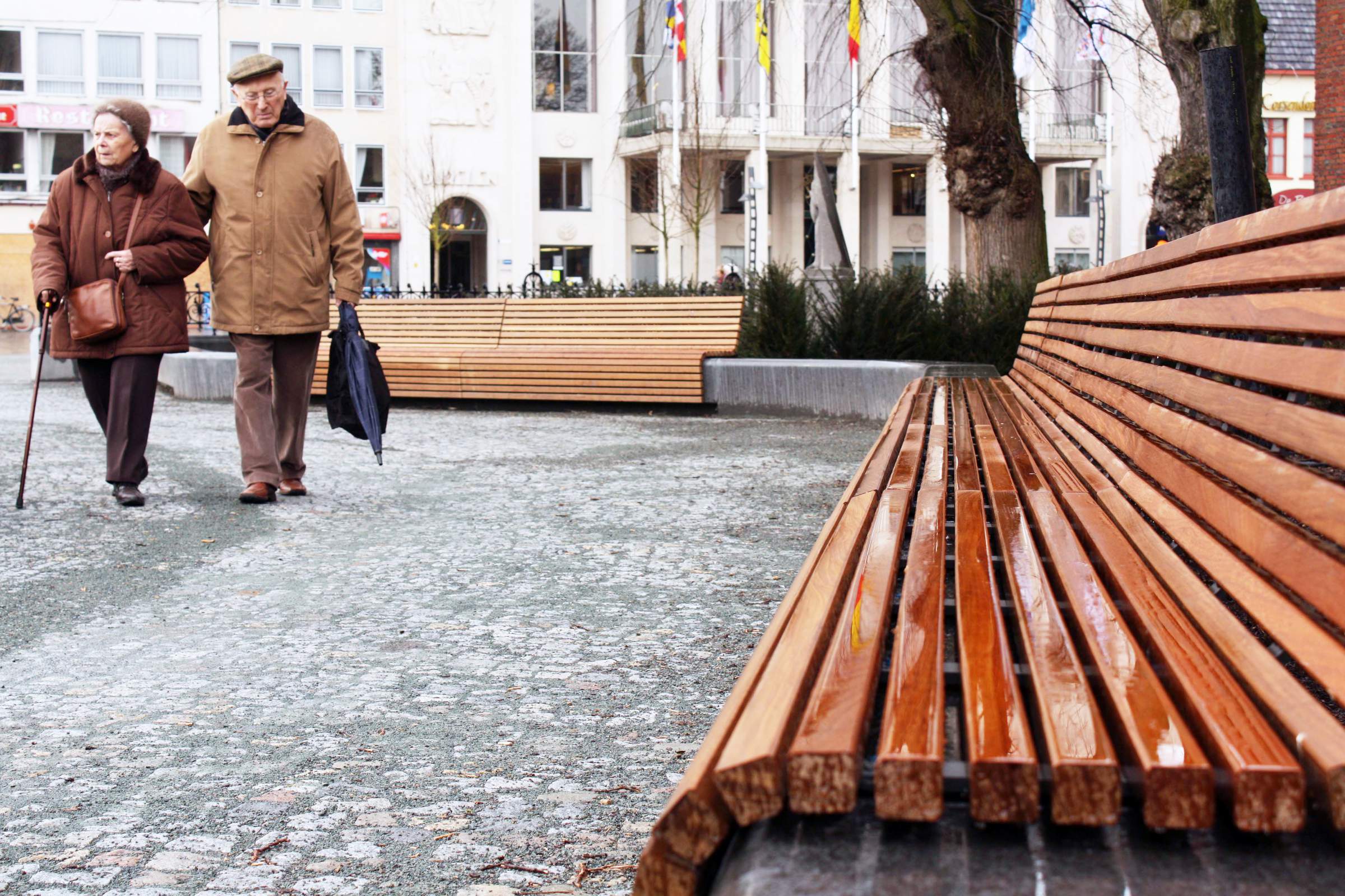 LANDLAB STRAMIEN Grote Markt bankdetail ©Stad Turnhout