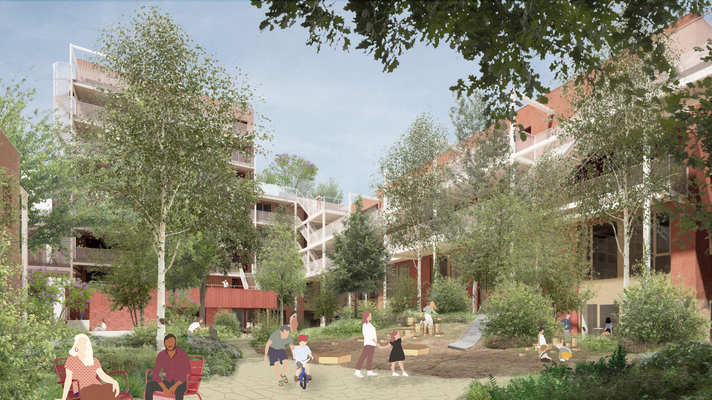 Binnentuin Strijp-S natuurlijk spelen Landlab/ANA