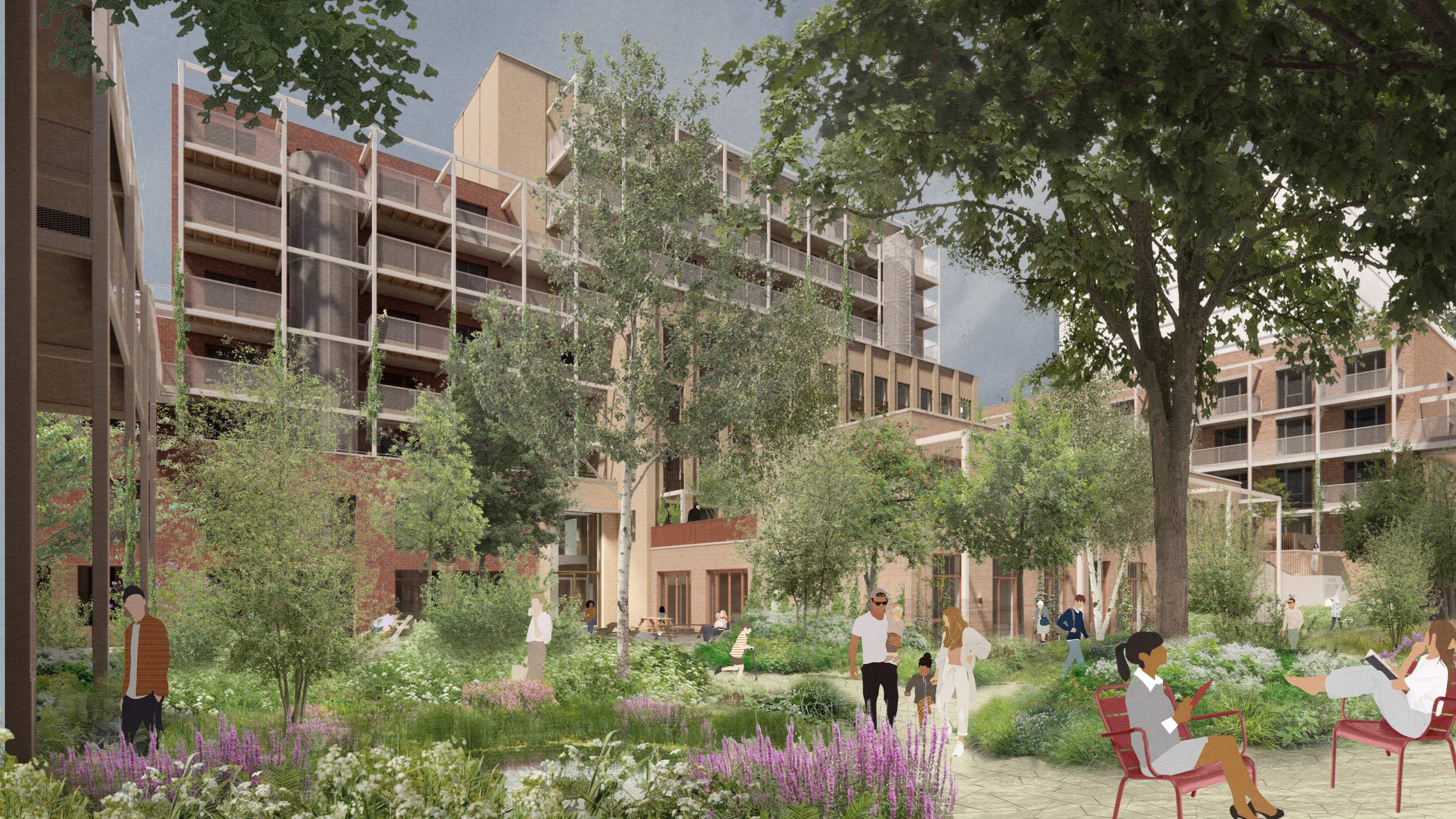 Binnentuin Strijp-S water Landlab/ANA